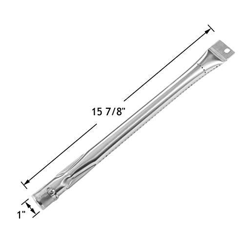 YIHAM KB846 Gas Grill Burner Replacement Parts for Charmglow 810-7400-S, 810-7420-S, 810-7440-S, 810-7600-S, Brinkmann Pro Series, Uniflame Barbecue Grills, 15 7/8 inch, Stainless Steel, Set of 4 - Grill Parts America