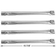YIHAM KB846 Gas Grill Burner Replacement Parts for Charmglow 810-7400-S, 810-7420-S, 810-7440-S, 810-7600-S, Brinkmann Pro Series, Uniflame Barbecue Grills, 15 7/8 inch, Stainless Steel, Set of 4 - Grill Parts America