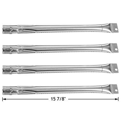 YIHAM KB846 Gas Grill Burner Replacement Parts for Charmglow 810-7400-S, 810-7420-S, 810-7440-S, 810-7600-S, Brinkmann Pro Series, Uniflame Barbecue Grills, 15 7/8 inch, Stainless Steel, Set of 4 - Grill Parts America
