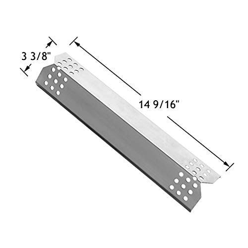 YIHAM KS708 Stainless Steel Grill Heat Plate Shield Tent, Burner Cover Flame Tamer, Gas Grill Replacement Parts, 14 9/16 inch x 3 3/8 inch, Set of 3 - Grill Parts America