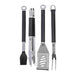 Yukon Glory 4 Piece Magnetic Grill Tools Set, Heavy Duty Stainless Steel, Contains Grill Fork, Basting Brush, Tongs and Multifunctional Spatula - Grill Parts America