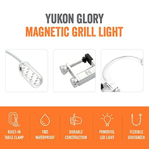 Yukon Glory Bright and Durable Magnetic LED Grill Light for Grilling and BBQ - Grill Parts America