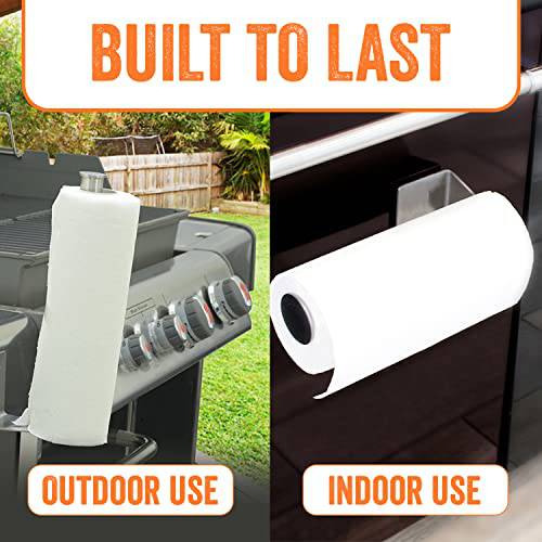 Yukon Glory Magnetic Paper Towel Holder for Refrigerator & Grill - Made of Durable Stainless Steel - The Paper Towel Holder Magnetic Mounting Makes it a Great Indoor & Outdoor Paper Towel Holder - Grill Parts America