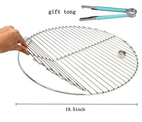 ZHOUWHJJ BBQ Stainless Steel 19.5 Inches Round Cooking Grate Cooking Grid Fit for Akorn Kamado Ceramic Grill and Other Grills - Grill Parts America