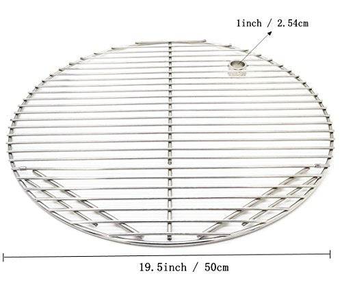 ZHOUWHJJ BBQ Stainless Steel 19.5 Inches Round Cooking Grate Cooking Grid Fit for Akorn Kamado Ceramic Grill and Other Grills - Grill Parts America