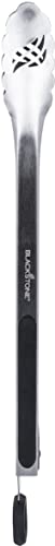 Blackstone 5464 Griddle Tool Kit Outdoor Indoor Grill BBQ Utensils Cooking Accessories-Heat Resistant– 2 Long Spatulas, 2 Angled Scraper Classic Tong, 1 (32oz) Squeeze Bottle, Black, Silver, White - Grill Parts America
