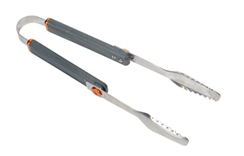 Blackstone 5294 Foldable 2 Piece Hamburger Spatula Flipper and 1 BBQ Tong-Flex Fold Model Stainless Steel-Easy to Carry and Clean Griddle Accessories Tool Set, Black, Orange - Grill Parts America