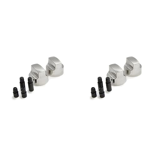GrillPro 25960 Chrome Look Replacement Control Knobs Will Fit Large D Shaped Valve Stems (Pack of 2) - Grill Parts America