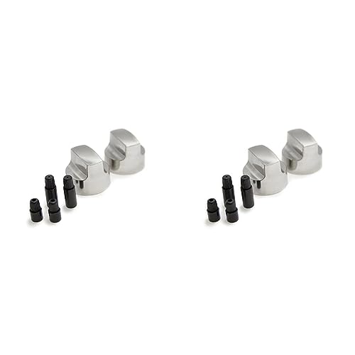 GrillPro 25960 Chrome Look Replacement Control Knobs Will Fit Large D Shaped Valve Stems (Pack of 2) - Grill Parts America