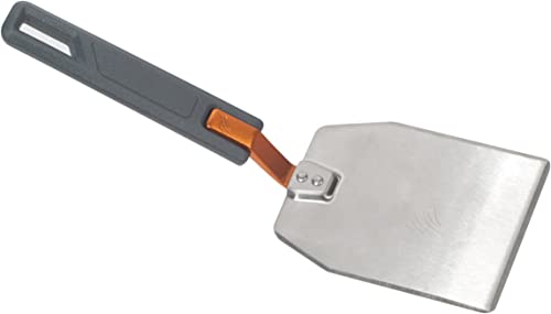 Blackstone 5294 Foldable 2 Piece Hamburger Spatula Flipper and 1 BBQ Tong-Flex Fold Model Stainless Steel-Easy to Carry and Clean Griddle Accessories Tool Set, Black, Orange - Grill Parts America