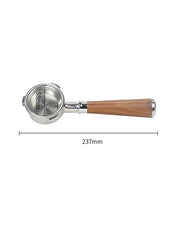 Espresso Machine Bottomless Portafilter58MM 3 Ears Portafilter Bottomless Filter Fit for Barsetto Coffee Machine Stainless Steel Holder Wooden Handle Accessory (Color : A) - Kitchen Parts America