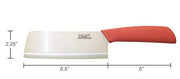 JJMG Ceramic Meat Cleaver Knife Sharp Durable Twice Thicker than Leading Brands non-slip grip Handle Zirconium Blade Cut Slice Dice Steak Pork Chicken Cheese Rust Wear Resistance (Orange) - Kitchen Parts America