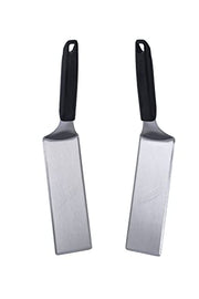 Blackstone 5464 Griddle Tool Kit Outdoor Indoor Grill BBQ Utensils Cooking Accessories-Heat Resistant– 2 Long Spatulas, 2 Angled Scraper Classic Tong, 1 (32oz) Squeeze Bottle, Black, Silver, White - Grill Parts America