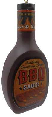 OnHoliday Bottle of BBQ Barbecue Sauce Hanging Christmas Tree Ornament - Grill Parts America