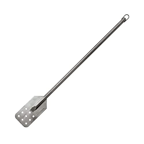 Bayou Classic 1042 42-in Stainless Stir Paddle Perfect for Crawfish and Seafood Boils Durable 42-in Stainless Handle 4-in Wide Perforated Paddle - Grill Parts America