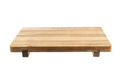 BLACKSTONE 5595 Solid Acacia Wood Griddle Cutting Board with Feet (17 x 12”)- Large and Lightweight, Premium Durable Quality to Chop Vegetables for Indoor, Outdoor, Kitchen, Easy to Clean (Rectangle) - Grill Parts America