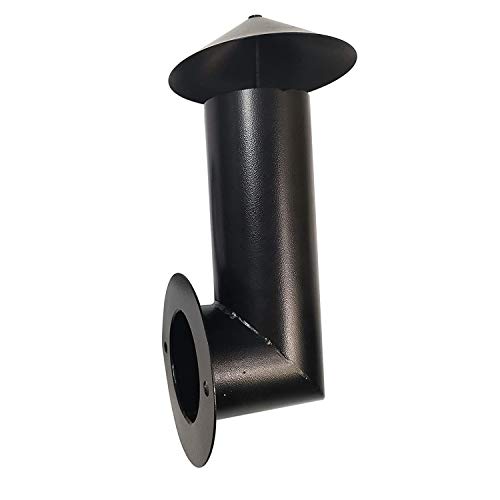 SafBbcue Grill Smoke Stack Compatible with Pit Boss, Traeger, Camp Chef and Other Pellet Smokers Grills Chimney | Porcelain Steel - Grill Parts America