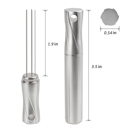 FIRJOY WDT Distribution Tool - Espresso Coffee Stirrer I 0.4mm Stainless Needles - Great Gift for the Home Barista (Mini Pen Style, 3.5" - Silver) - Kitchen Parts America