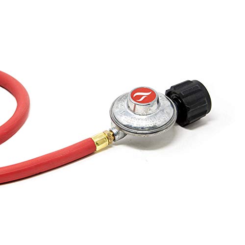 Gas One 2102 New Improved 6 ft Low Pressure Propane Regulator and Hose Connection Kit for LP/LPG Most LP/LPG Gas Grill, Heater and Fire Pit Table,Brown/A - Grill Parts America