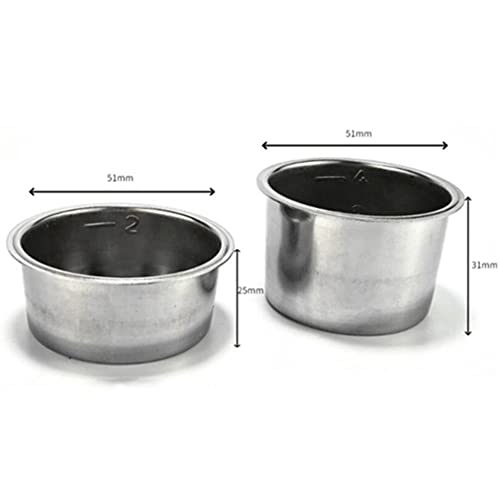 4PCS 51mm Coffee Filter Replacement Filter Basket for Coffee Bottomless Portafilter for Espresso Machine Part - Kitchen Parts America