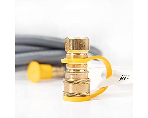 Blackstone 5019 Propane to Natural Gas Conversion Kit 10 ft. x 3/8" Hose, 7mm Wrench, 2 Orifices, Quick Connect Adapter Perfect for BBQ, Grill, Pizza Oven, Patio Heater(Fits Select Models), Gray - Grill Parts America