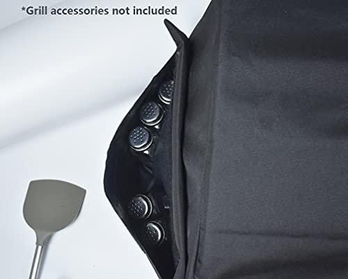 Mini Lustrous Built-in Grill Cover Compatible with Blaze 32 Inch 4-Burner Gas Grill, Water-Resistant Island BBQ Grill Top Cover, Black - Grill Parts America