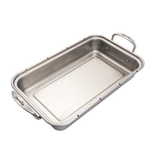 Char-Broil 140014 Grill+ Roasting Dish & Cutting Board, Stainless Steel - Grill Parts America