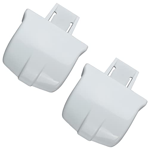 WR2X8345 Refrigerator Door Shelf Retainer Bar Support End Cap Replacement part - Pack of 2 Compatible With GE Hotpoint Refrigerator Replaces PS298977 WR02X8345 AP2060073 AH298977 WR2X7617 - Grill Parts America
