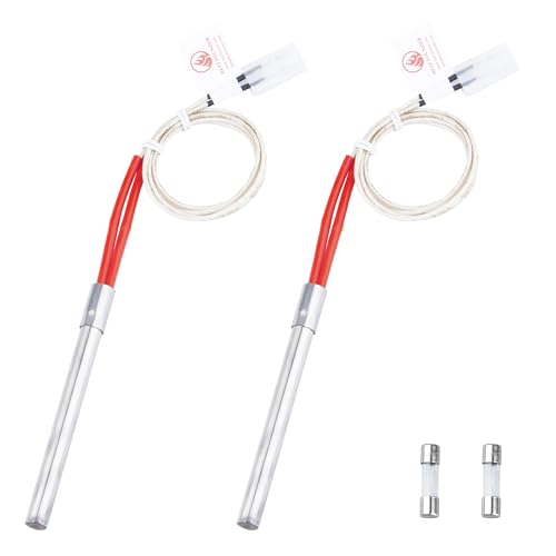 HEATFOUNDER 2 Pack Pit Boss Replacemnt Hot Rod Igniter Stainless Steel Igniter for Wood Pellet Grills Replacement Igniters for Pitboss, Traeger Camp Chef Hot Rod Ignitor Replacement for Pellet Grills - Grill Parts America