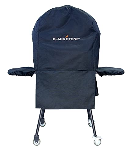 Blackstone 1530 Patio Cover Heavy Duty, Dustproof, Anti-UV & Weather Outdoor Pizza Oven Accessories-Double Layer Water Resistant Polyester & Elastic Bands, 47.5", Black - Grill Parts America