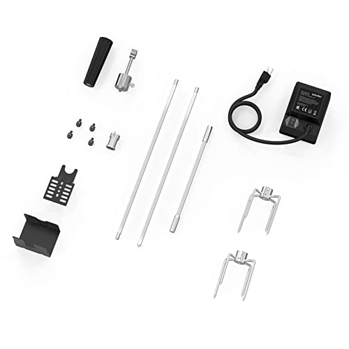 onlyfire Universal Rotisserie Kit BBQ Grilling Accessory Kit for Most 2 to 4 Burners Gas Grills - 32"-42" x 5/16" Standard Square Spit Rod - Grill Parts America