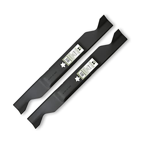Terre Products, 2 Pack Medium Lift Lawn Mower Blades, 46 Inch Cut, Compatible with Craftsman, Husqvarna, Poulan, AYP, Replacement for 33266, 403107, 405380, 532405380 - Grill Parts America