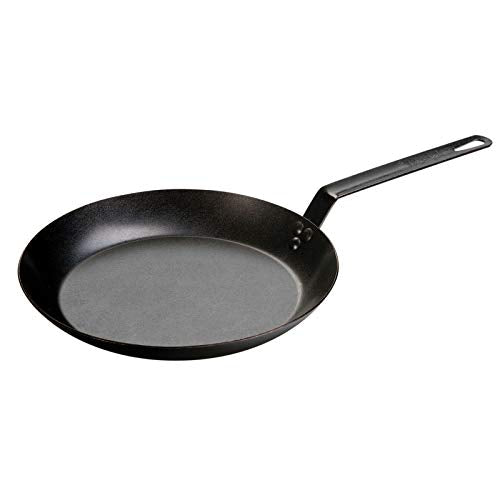 Lodge CRS12 Carbon Steel Skillet, Pre-Seasoned, 12-inch - Grill Parts America