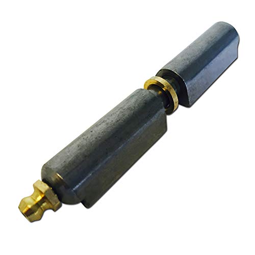 3 inch Steel Bullet Hinge with Zerk Grease Fitting and Bushing - Weld on for BBQ Smoker Pit Lid Door Tailgate Gate or Fence - Grill Parts America