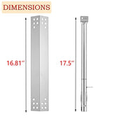 GR2210601-MM-00 Flame Tamer Burner Replacement Parts for Members Mark Grill Parts 614714 16261 Member's Mark 5 Burner GR2210601-MM-00 Sam’ s Club Heat Plates Shield Grill Burner Crossover Tube kit - Grill Parts America