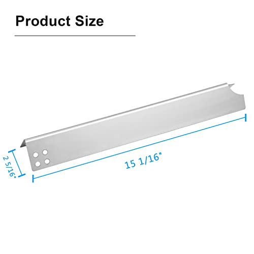 Zemibi Heat Plate for Brinkmann 810-6680-S, Stainless Steel Replacement Parts BBQ Heat Shield Tent 810-6680S, 6 Pakc Flavorizer Bars, 15 1/16" x 2 5/16" - Grill Parts America
