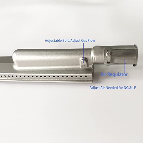 GRILLJOB 4PC Heavy Duty Cast Stainless Steel 304 BBQ Grill Burners Bull Grill Replacement Parts for Cal Flame Aussie Blaze Jenn AIR Thermos Turbo Beefeater and More - Grill Parts America