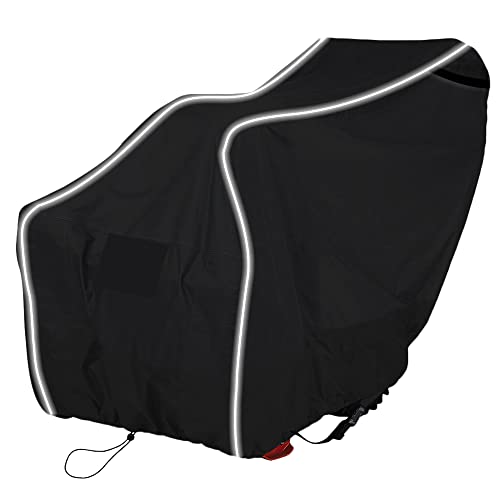 Snow Blower Cover | Heavy-Duty Polyester Fabric | Waterproof & Windproof With Drawstring & Buckles | Universal Fit For 2 & 3 Stage Snow Throwers 23-27 Inch | Outdoor Weather Protection