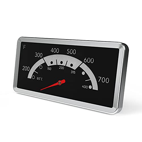 SafBbcue Grill Thermometers Gas Grill Thermometers Heat Indicator Replacement for Kenmore 119.16144210 146.23673310 Nexgrill 720-0830A, 720-0882A Gas Grills -Square Stainless - Grill Parts America