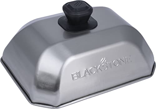 Blackstone 5207 Rectangle Basting Cover Small 2-Pack Griddle Accessories, Stainless Steel, Cheese Melting Dome and Steaming Cover, Best for Use on Flat Top Griddle Grill Cooking Indoor or Outdoor - Grill Parts America