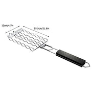 BBQ Barbecue Tools Sausage Barbecue Sausage Barbecue Net Stainless Steel Barbecue Net Outdoor Barbecue Rack Barbecue Clip Charbroil Grill C46g3d Parts (Silver, 57x14x4cm) - Grill Parts America
