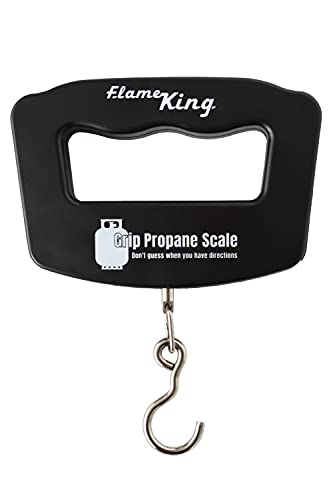 Flame King Propane Tank Digital Scale for 5LB, 10LB, 20LB, 30LB, 40 LB Propane Tanks, (Black) - Grill Parts America