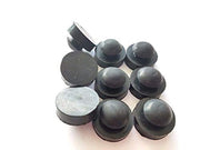 (8) Push-in Rubber Bumper Feet - Fits 1/2" Holes - 3/16 GW - 1" Bottom Base - Kitchen Parts America