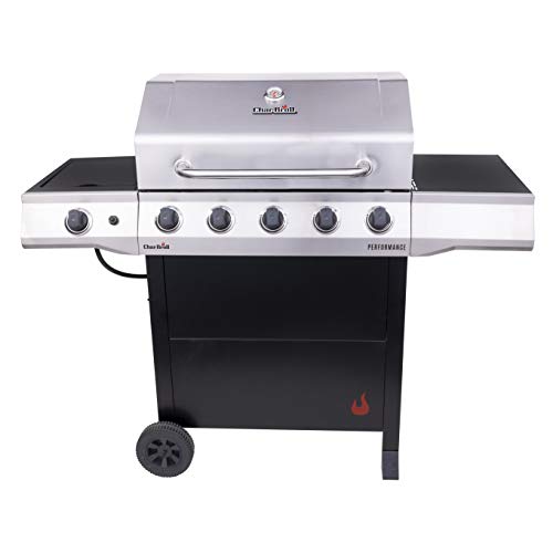 Char-Broil 463455021 Performace 5-Burner Cart-Style Liquid Propane Gas Grill, Stainless/Black - Grill Parts America