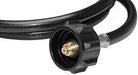 DOZYANT 5 Feet Propane Tank Extension Hose with Gauge -Leak Detector Replacement for Gas Grill, Heater and All Other Propane Appliances, Acme to Male QCC/POL Fittings - Grill Parts America