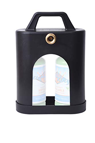Flame King YSN1LBPB ProBoost Dual 1LB Propane Tank Carrier QCC Outlet, Black - Grill Parts America