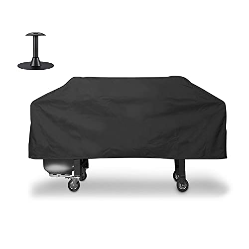 Unicook Griddle Cover, Compatible for Blackstone 36 Inch Grill, Camp Chef and More, Flat Top Grill Cover with Sealed Seam, Heavy Duty Waterproof Cooking Station Griddle Cover, Includes Support Pole - Grill Parts America