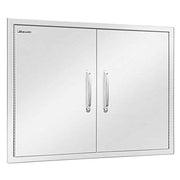 Karpevta Outdoor Kitchen Door 26Wx24H Inch,Stainless Steel BBQ Access Door Flash Mount, Double Grill Access Door for Outdoor Kitchen Cabinet or BBQ Island - Grill Parts America