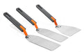 BLACKSTONE 5275 Foldable 3 Piece Set Two Griddle Spatula Flipper and One Scraper-Flex Fold Model Stainless Steel-Easy to Carry and Clean, Perfect Grill Cooking Accessories, Black - Grill Parts America