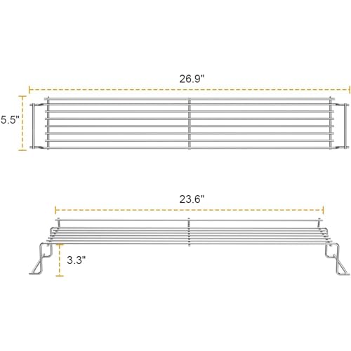 SafBbcue 65054 Warming Rack Replacement Parts for Weber Genesis E310 S310 E320 S320 E330 S330 EP310 CEP310 Grills 26.5" Warming Grates Weber 3741001 62749 81323 - Grill Parts America